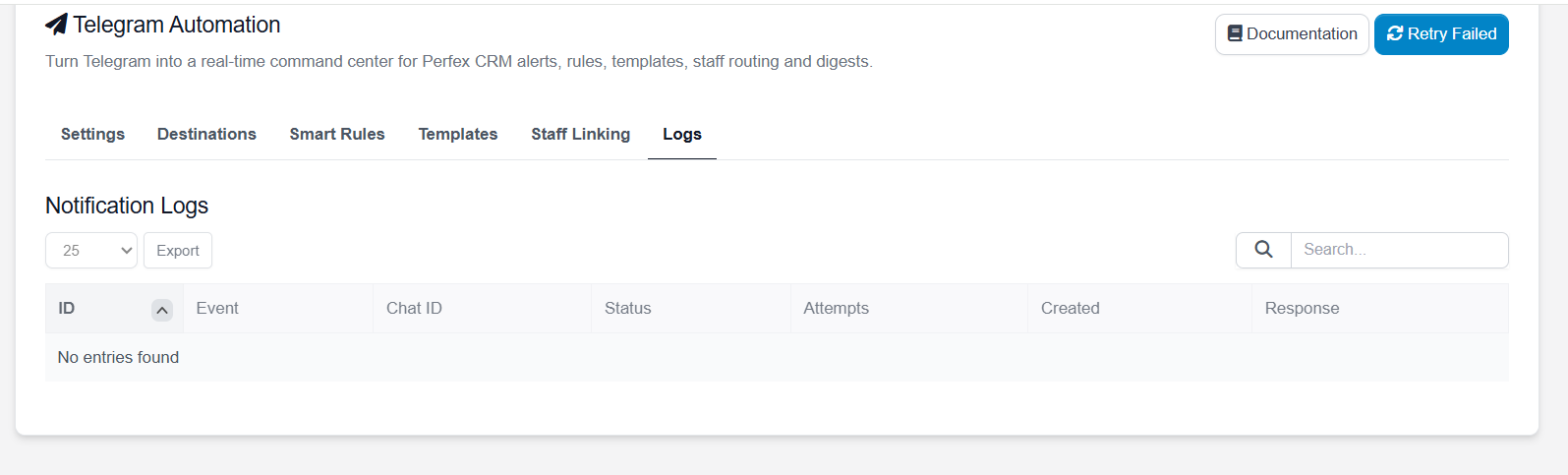 Logs tab